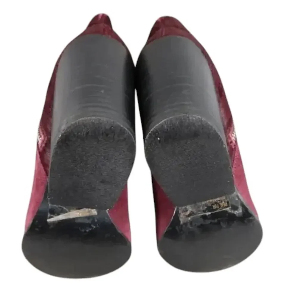 Steve Madden Shoes Womens 7 Booties Leather Cow Hair Fur Tstudio Block Heel Zip